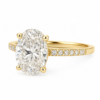 1.00ct Lab-Grown Oval Side Stone Engagement Ring