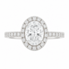 1.50ct Lab-Grown Oval Classic Halo Engagement Ring