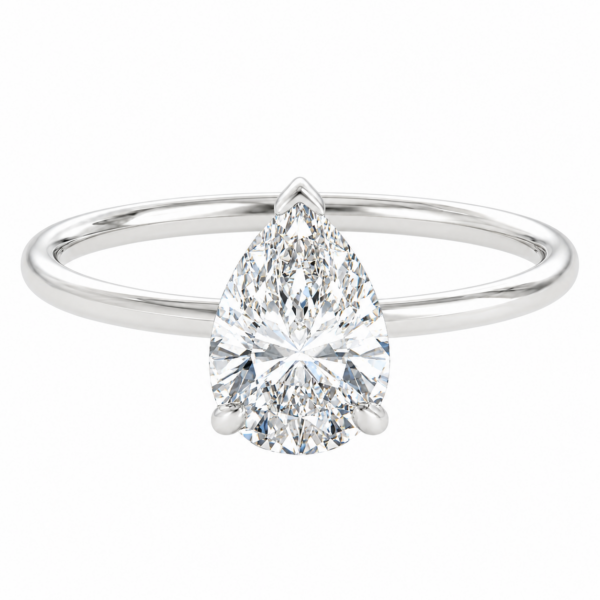 1.00ct Lab-Grown Pear Classic Solitaire Engagement Ring
