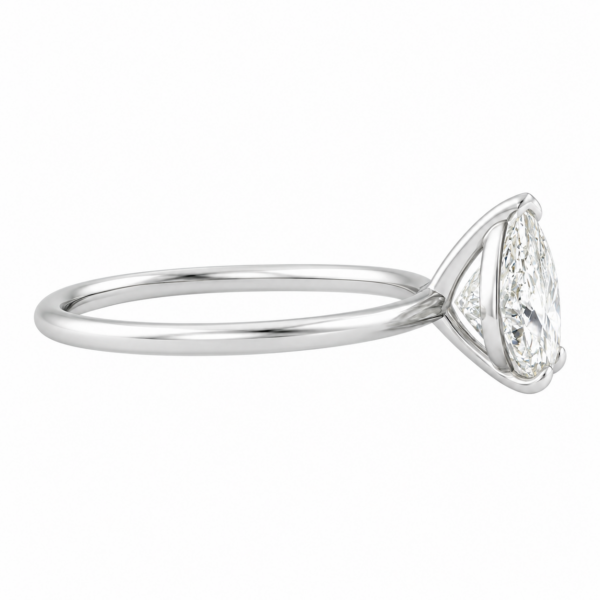 1.00ct Lab-Grown Pear Classic Solitaire Engagement Ring