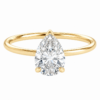 0.50ct Natural Pear Classic Solitaire Engagement Ring