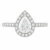 0.70ct Natural Pear Classic Halo Engagement Ring