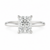 1.00ct Natural Radiant Hidden Halo Engagement Ring