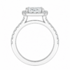 2.00ct Lab-Grown Radiant Classic Halo Engagement Ring