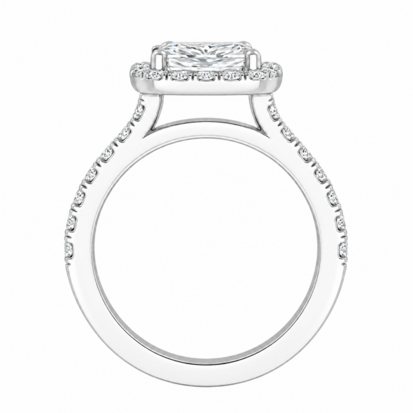 2.00ct Lab-Grown Radiant Classic Halo Engagement Ring