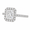 2.00ct Lab-Grown Radiant Classic Halo Engagement Ring