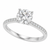 0.30ct Natural Round Brilliant Classic Side Stone