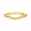 Natural Four Prong Closed Gallery Wedding Band – 2mm Diamonds