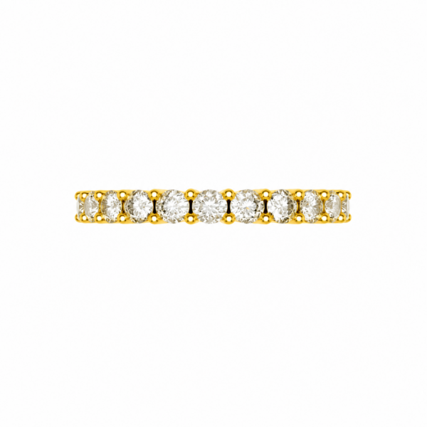 Natural Half Eternity Closed Gallery Wedding Band – 2.3mm Diamonds