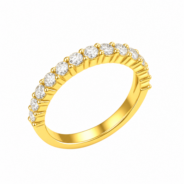 Natural Half Eternity Closed Gallery Wedding Band – 2.3mm Diamonds