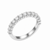 Natural Half Eternity Closed Gallery Wedding Band – 2mm Diamonds