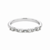 Lab-Grown Marquise & Round Wedding Band – 3mm Marquise + 1.5mm Round
