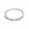 Lab-Grown Marquise & Round Wedding Band – 3mm Marquise + 1.5mm Round