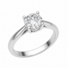 1.00ct Lab-Grown Round Brilliant Four-Claw Knife Edge Solitaire