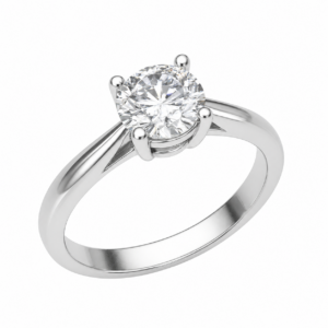 1.00ct Lab-Grown Round Brilliant Four-Claw Knife Edge Solitaire