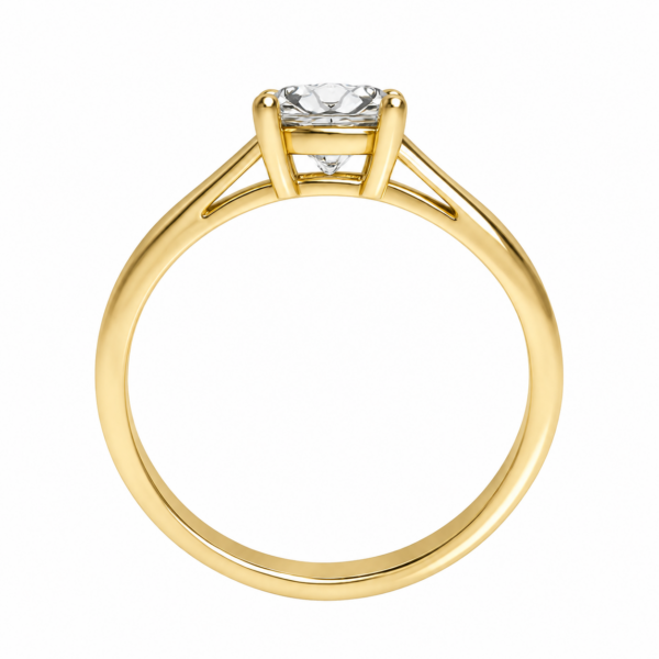 1.00ct Natural Round Brilliant Four-Claw Knife Edge Solitaire