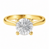 1.00ct Natural Round Brilliant Four-Claw Knife Edge Solitaire