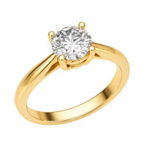2.00ct Lab-Grown Round Brilliant Four-Claw Knife Edge Solitaire