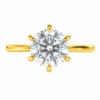 1.00ct Lab-Grown Round Brilliant Flower Solitaire