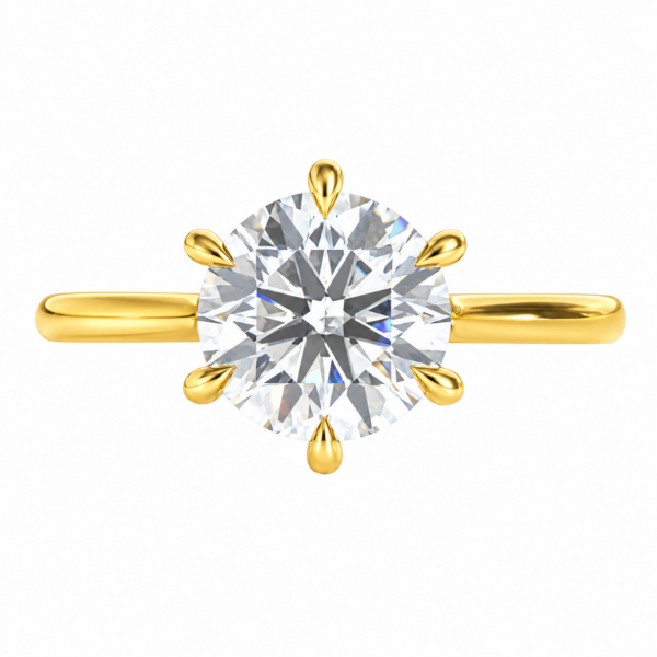 1.00ct Lab-Grown Round Brilliant Flower Solitaire