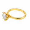 1.00ct Lab-Grown Round Brilliant Flower Solitaire