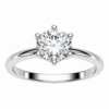 1.00ct Lab-Grown Round Brilliant Six-Claw Heart Solitaire