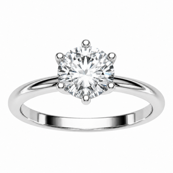 1.00ct Lab-Grown Round Brilliant Six-Claw Heart Solitaire