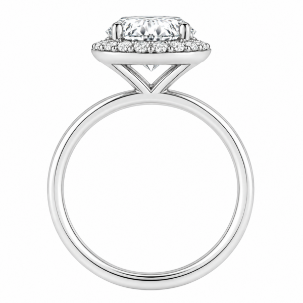 1.50ct Lab-Grown Round Brilliant Halo Solitaire