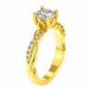 1.50ct Lab-Grown Round Brilliant Petal Twisted Shank