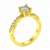 1.50ct Lab-Grown Round Brilliant Petal Twisted Shank