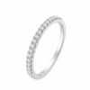 Natural Classic Half Eternity Wedding Band – 1mm Diamonds