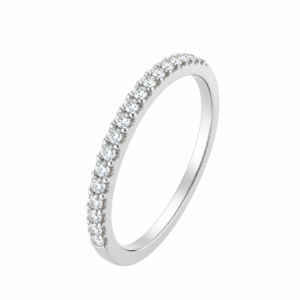 Lab-Grown Classic Half Eternity Wedding Band – 1.5mm Diamonds
