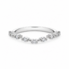 Lab-Grown Four Prong Closed Gallery Wedding Band – 2.3mm Diamonds