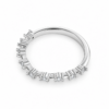 Lab-Grown Four Prong Closed Gallery Wedding Band – 2.3mm Diamonds