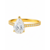 2.00ct Lab-Grown Pear Classic Side Stone Engagement Ring