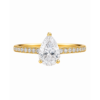 2.00ct Lab-Grown Pear Classic Side Stone Engagement Ring