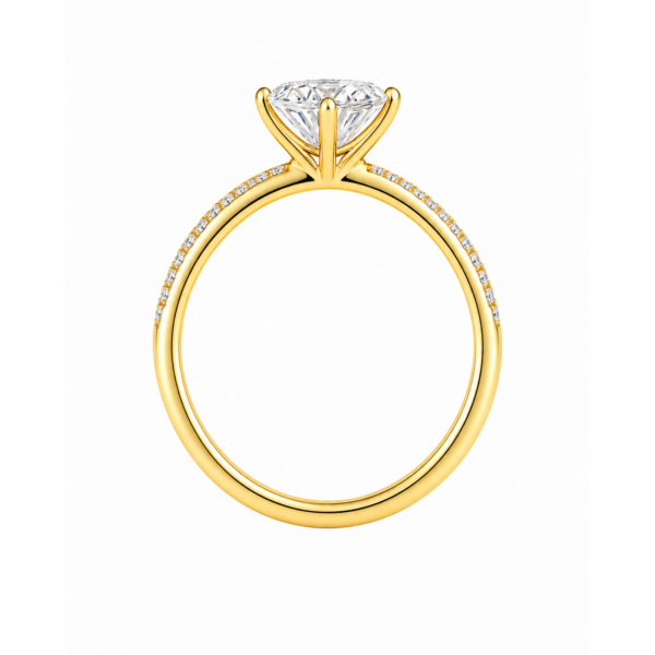 2.00ct Lab-Grown Pear Classic Side Stone Engagement Ring