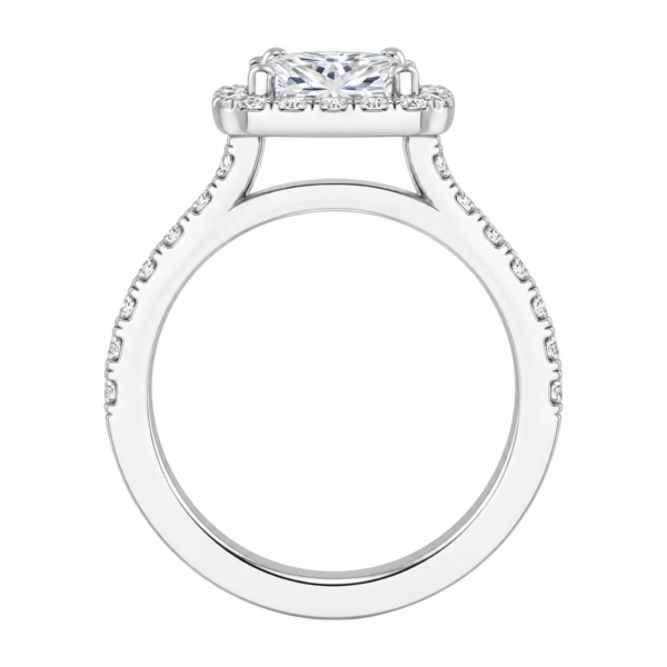 2.00ct Lab-Grown Princess Classic Halo Engagement Ring