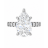 2.00ct Lab-Grown Pear Hidden Halo Engagement Ring
