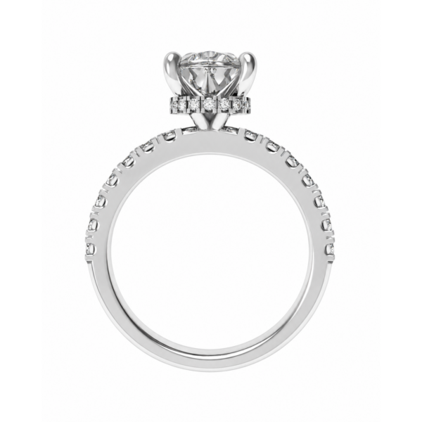2.00ct Lab-Grown Pear Hidden Halo Engagement Ring